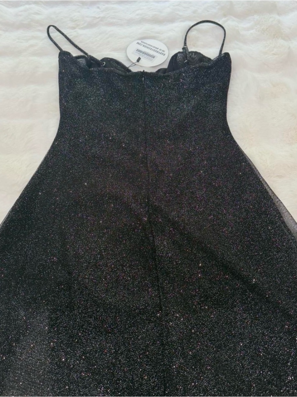 Babyboo pixie Sparkle Mini Dress with Spaghetti Straps - Picture 3 of 4